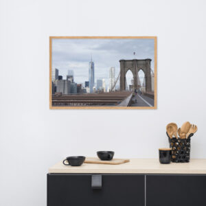 Brooklyn Bridge, New York City Framed matte paper poster