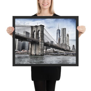 Brooklyn Bridge, New York, U.S.A Framed photo paper poster