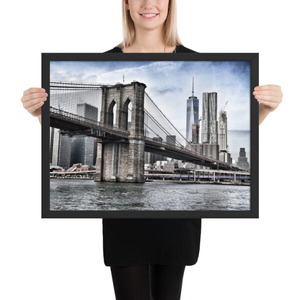 Brooklyn Bridge, New York, U.S.A Framed photo paper poster