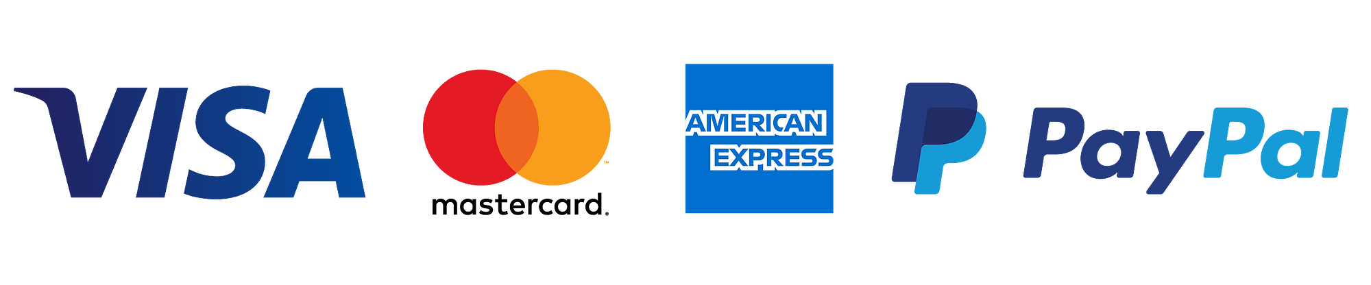 Visa Mastercard American Express Paypal Logo